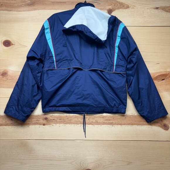 Vintage Asics Gore Tex Windbreaker Jacket Womens Large Blue Full Zip Running - Picture 15 of 16